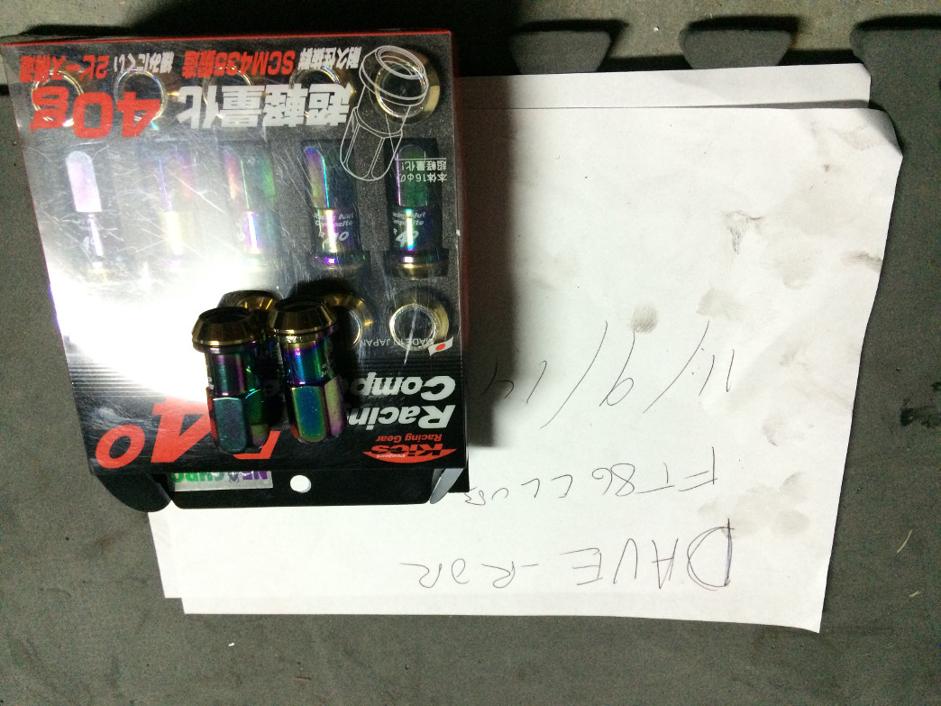 FS ARP lug studs and Project Kics R40 lug nuts + spares of both
