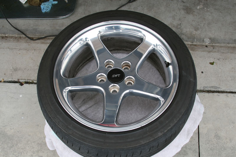 17 Inch Svt Rims Ford Mustang Cobra SVT Chrome 17x8 wheels, +30 offset I believe w/ RE01 ...